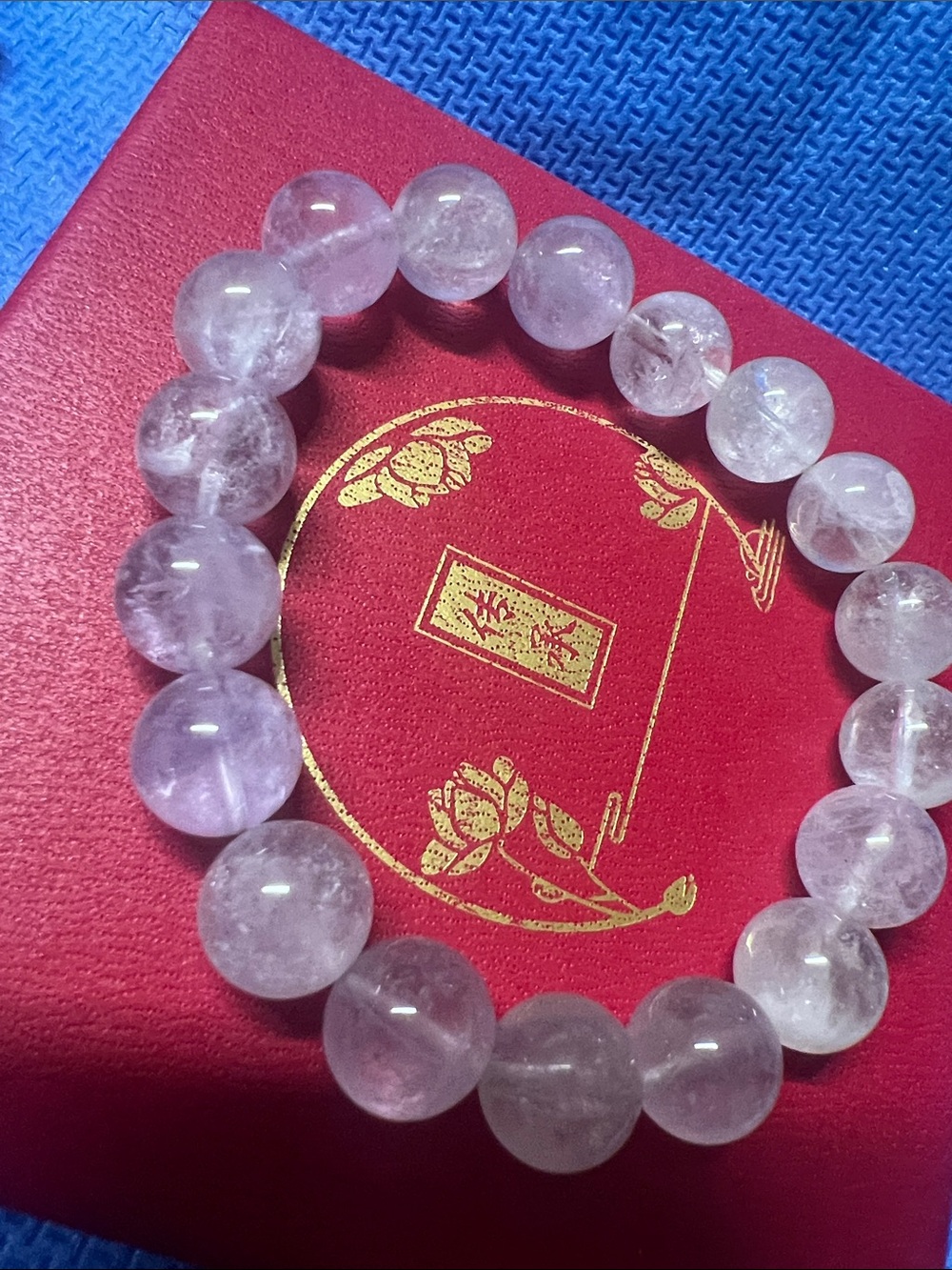 Natural Light  lavender moon quartz Beaded Stretch Bracelet